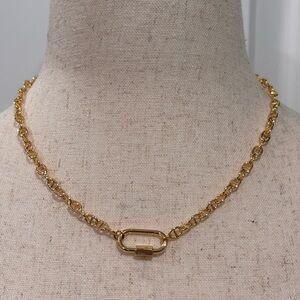 NWOT- Gold Mariner Chain Necklace with Carabiner